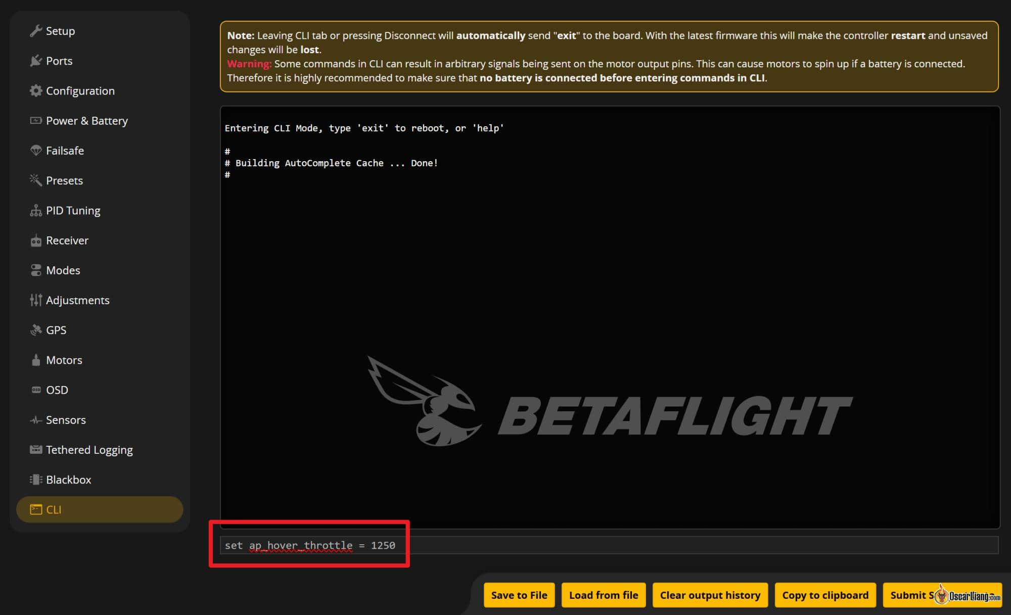 Betaflight Configurator Cli Ap Hover Throttle